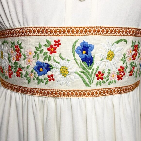 VINTAGE 1970's PEGGY BARKER Cottagecore Maxi Dress - Picture 6 of 8